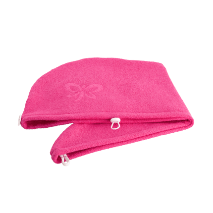 Serviette cheveux turban taille unique, fuchsia