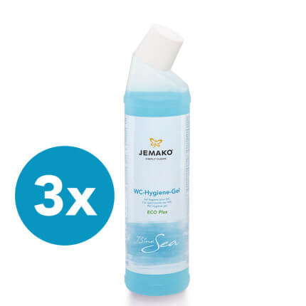 Gel igienizzante per WC Blue Sea, confezione da 3 x 750 ml